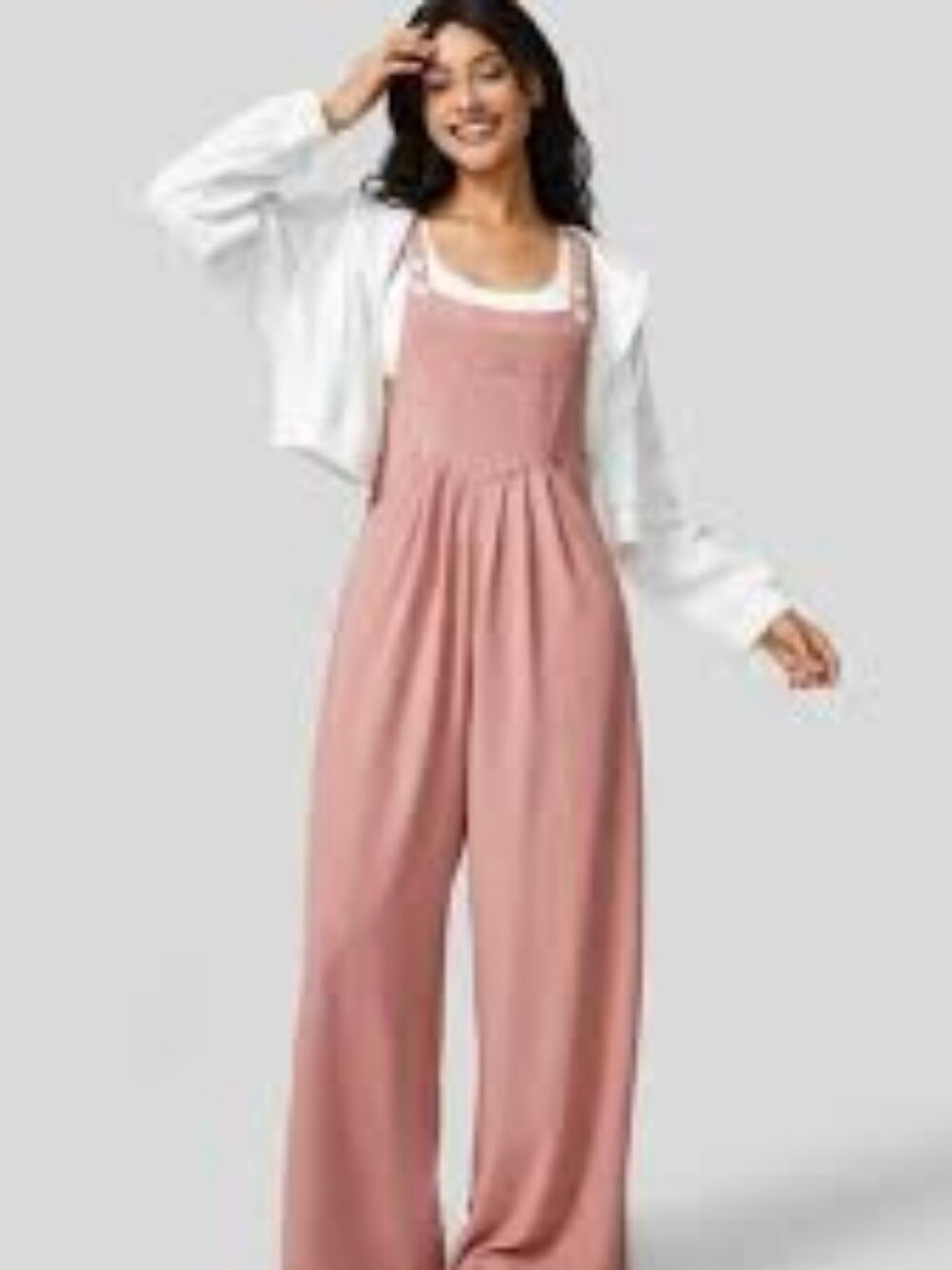 NWT: Halara  Overalls/Jumpsuit Waffle Knit Wide Leg Size XL